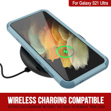 Charger l&#39;image dans la galerie, Punkcase for Galaxy S21 Ultra 5G Belt Clip Multilayer Holster Case [Patron Series] [Mint] 
