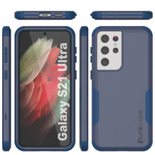 Load image into Gallery viewer, Punkcase for Galaxy S21 Ultra 5G Belt Clip Multilayer Holster Case [Patron Series] [Navy] (Color in image: Mint-Pink)
