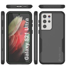 Charger l&#39;image dans la galerie, Punkcase for Galaxy S21 Ultra 5G Belt Clip Multilayer Holster Case [Patron Series] [Black] (Color in image: Mint-Pink)
