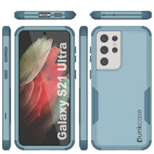 Charger l&#39;image dans la galerie, Punkcase for Galaxy S21 Ultra 5G Belt Clip Multilayer Holster Case [Patron Series] [Mint] (Color in image: Pink)
