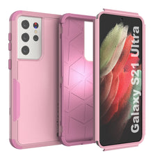 Charger l&#39;image dans la galerie, Punkcase for Galaxy S21 Ultra 5G Belt Clip Multilayer Holster Case [Patron Series] [Pink] 

