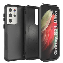 Charger l&#39;image dans la galerie, Punkcase for Galaxy S21 Ultra 5G Belt Clip Multilayer Holster Case [Patron Series] [Black] 
