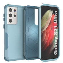Charger l&#39;image dans la galerie, Punkcase for Galaxy S21 Ultra 5G Belt Clip Multilayer Holster Case [Patron Series] [Mint] 

