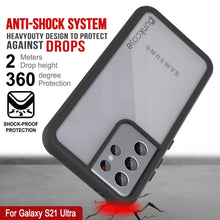 Charger l&#39;image dans la galerie, PunkCase Galaxy S21 Ultra Case, [Spartan Series] Clear Rugged Heavy Duty Cover W/Built in Screen Protector [Black] (Color in image: white)
