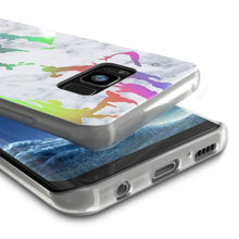 Load image into Gallery viewer, Punkcase Galaxy S8 Marble Case, Protective Full Body Cover W/PunkShield Screen Protector (Blanco Marmo) (Color in image: Black Mirage)
