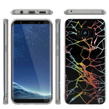 Load image into Gallery viewer, Punkcase Galaxy S8+ PLUS Marble Case, Protective Full Body Cover W/PunkShield Screen Protector (Black Mirage) 
