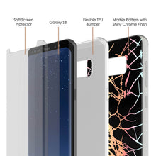 Load image into Gallery viewer, Punkcase Galaxy S8+ PLUS Marble Case, Protective Full Body Cover W/PunkShield Screen Protector (Black Mirage) (Color in image: Blue Marmo)
