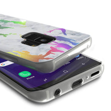 Load image into Gallery viewer, Punkcase Galaxy S9 Marble Case, Protective Full Body Cover W/PunkShield Screen Protector (Blanco Marmo) (Color in image: Blue Marmo)
