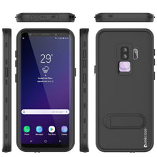 Charger l&#39;image dans la galerie, Galaxy S9 Plus Waterproof Case, Punkcase [KickStud Series] Armor Cover [BLACK] (Color in image: Black)
