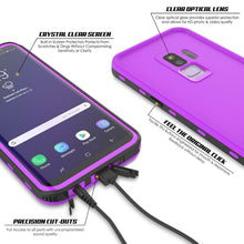 Charger l&#39;image dans la galerie, Galaxy S9 Plus Waterproof Case, Punkcase [KickStud Series] Armor Cover [PURPLE] (Color in image: Teal)
