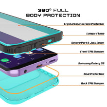 Charger l&#39;image dans la galerie, Galaxy S9 Plus Waterproof Case, Punkcase [KickStud Series] Armor Cover [TEAL] (Color in image: Black)
