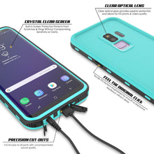 Charger l&#39;image dans la galerie, Galaxy S9 Plus Waterproof Case, Punkcase [KickStud Series] Armor Cover [TEAL] (Color in image: White)
