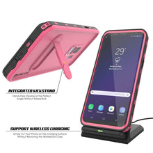 Charger l&#39;image dans la galerie, Galaxy S9 Plus Waterproof Case, Punkcase [KickStud Series] Armor Cover [PINK] (Color in image: White)
