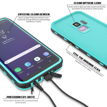 Charger l&#39;image dans la galerie, Galaxy S9 Waterproof Case, Punkcase [KickStud Series] Armor Cover [TEAL] (Color in image: White)
