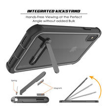 Charger l&#39;image dans la galerie, PunkCase iPhone XS Max Case, [Spartan Series] Clear Rugged Heavy Duty Cover W/Built in Screen Protector [Black] (Color in image: teal)
