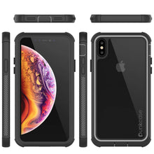Charger l&#39;image dans la galerie, PunkCase iPhone XS Case, [Spartan Series] Clear Rugged Heavy Duty Cover W/Built in Screen Protector [Black] (Color in image: clear)
