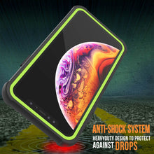 Charger l&#39;image dans la galerie, PunkCase iPhone XS Case, [Spartan Series] Clear Rugged Heavy Duty Cover W/Built in Screen Protector [Light-Green] (Color in image: light blue)
