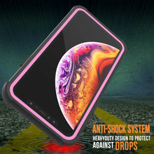 Charger l&#39;image dans la galerie, PunkCase iPhone XS Case, [Spartan Series] Clear Rugged Heavy Duty Cover W/Built in Screen Protector [Pink] (Color in image: light green)
