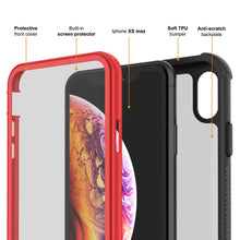 Charger l&#39;image dans la galerie, PunkCase iPhone XS Case, [Spartan Series] Clear Rugged Heavy Duty Cover W/Built in Screen Protector [Red] (Color in image: light green)
