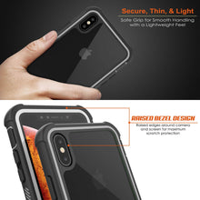 Charger l&#39;image dans la galerie, PunkCase iPhone XS Case, [Spartan Series] Clear Rugged Heavy Duty Cover W/Built in Screen Protector [White] (Color in image: pink)
