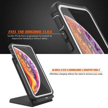 Charger l&#39;image dans la galerie, PunkCase iPhone XS Case, [Spartan Series] Clear Rugged Heavy Duty Cover W/Built in Screen Protector [White] (Color in image: light green)
