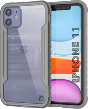 Charger l&#39;image dans la galerie, Punkcase iPhone 12 ravenger Case Protective Military Grade Multilayer Cover [Grey] (Color in image: Grey)
