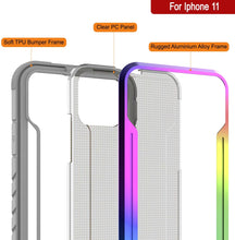Charger l&#39;image dans la galerie, Punkcase iPhone 12 ravenger Case Protective Military Grade Multilayer Cover [Rainbow] (Color in image: Grey-Black)
