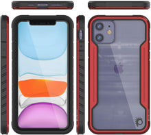 Charger l&#39;image dans la galerie, Punkcase iPhone 11 ravenger Case Protective Military Grade Multilayer Cover [Red] 

