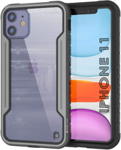 Charger l&#39;image dans la galerie, Punkcase iPhone 12 ravenger Case Protective Military Grade Multilayer Cover [Grey-Black] (Color in image: Grey-Black)
