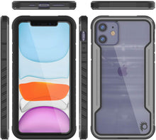 Charger l&#39;image dans la galerie, Punkcase iPhone 11 ravenger Case Protective Military Grade Multilayer Cover [Grey-Black] 
