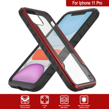 Charger l&#39;image dans la galerie, Punkcase iPhone 11 Pro ravenger Case Protective Military Grade Multilayer Cover [Red] (Color in image: Rose-Gold)
