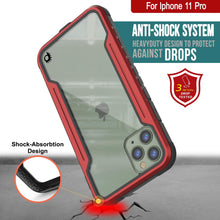 Charger l&#39;image dans la galerie, Punkcase iPhone 11 Pro ravenger Case Protective Military Grade Multilayer Cover [Red] (Color in image: Grey)
