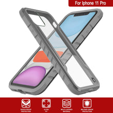 Charger l&#39;image dans la galerie, Punkcase iPhone 12 Pro ravenger Case Protective Military Grade Multilayer Cover [Grey] (Color in image: Grey-Black)

