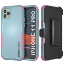 Charger l&#39;image dans la galerie, Punkcase for iPhone 11 Pro Belt Clip Multilayer Holster Case [Patron Series] [Mint-Pink] (Color in image: Mint-Pink)
