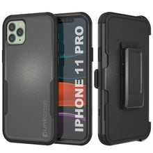 Charger l&#39;image dans la galerie, Punkcase for iPhone 11 Pro Belt Clip Multilayer Holster Case [Patron Series] [Black] (Color in image: Black)
