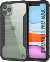 Charger l&#39;image dans la galerie, Punkcase iPhone 11 Pro Max ravenger Case Protective Military Grade Multilayer Cover [Black] (Color in image: Black)
