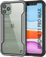 Charger l&#39;image dans la galerie, Punkcase iPhone 11 Pro Max ravenger Case Protective Military Grade Multilayer Cover [Grey-Black] (Color in image: Grey-Black)
