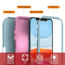 Charger l&#39;image dans la galerie, Punkcase for iPhone 11 Pro Max Belt Clip Multilayer Holster Case [Patron Series] [Mint-Pink] (Color in image: Black)

