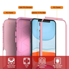 Charger l&#39;image dans la galerie, Punkcase for iPhone 11 Pro Max Belt Clip Multilayer Holster Case [Patron Series] [Pink] (Color in image: Mint-Pink)
