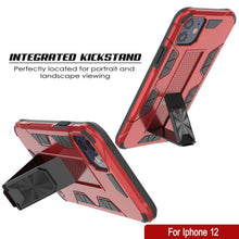 Charger l&#39;image dans la galerie, Punkcase iPhone 12 Case [ArmorShield Series] Military Style Protective Dual Layer Case Red (Color in image: Rose Gold)
