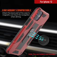 Charger l&#39;image dans la galerie, Punkcase iPhone 12 Case [ArmorShield Series] Military Style Protective Dual Layer Case Red (Color in image: Navy Blue)
