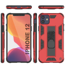 Charger l&#39;image dans la galerie, Punkcase iPhone 12 Case [ArmorShield Series] Military Style Protective Dual Layer Case Red 
