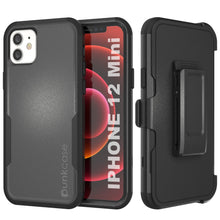 Charger l&#39;image dans la galerie, Punkcase for iPhone 12 Mini Belt Clip Multilayer Holster Case [Patron Series] [Black] (Color in image: Black)
