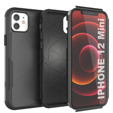 Charger l&#39;image dans la galerie, Punkcase for iPhone 12 Mini Belt Clip Multilayer Holster Case [Patron Series] [Black] 
