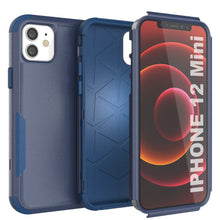 Charger l&#39;image dans la galerie, Punkcase for iPhone 12 Mini Belt Clip Multilayer Holster Case [Patron Series] [Navy] 
