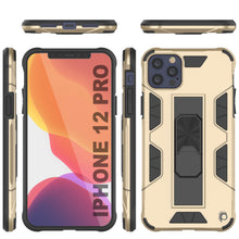 Load image into Gallery viewer, Punkcase iPhone 12 Pro Case [ArmorShield Series] Military Style Protective Dual Layer Case Gold 
