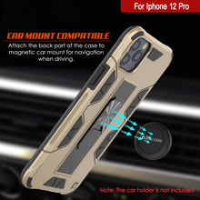 Load image into Gallery viewer, Punkcase iPhone 12 Pro Case [ArmorShield Series] Military Style Protective Dual Layer Case Gold (Color in image: Silver)
