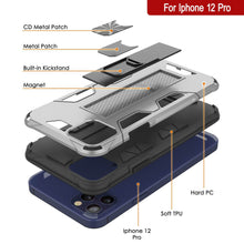 Load image into Gallery viewer, Punkcase iPhone 12 Pro Case [ArmorShield Series] Military Style Protective Dual Layer Case Silver (Color in image: Gold)
