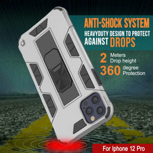 Load image into Gallery viewer, Punkcase iPhone 12 Pro Case [ArmorShield Series] Military Style Protective Dual Layer Case Silver (Color in image: black)
