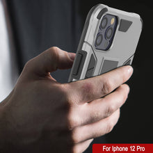 Load image into Gallery viewer, Punkcase iPhone 12 Pro Case [ArmorShield Series] Military Style Protective Dual Layer Case Silver (Color in image: red)
